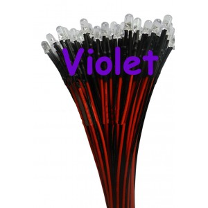 LED's 5mm très violettes précablées