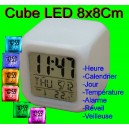 Réveil LED, calendrier, température, alarme,...