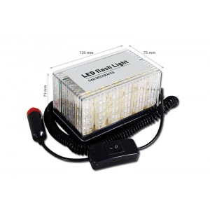 Stroboscope LED magnétique pour toit  (orange  blanc bleu rouge/bleu)  -50%